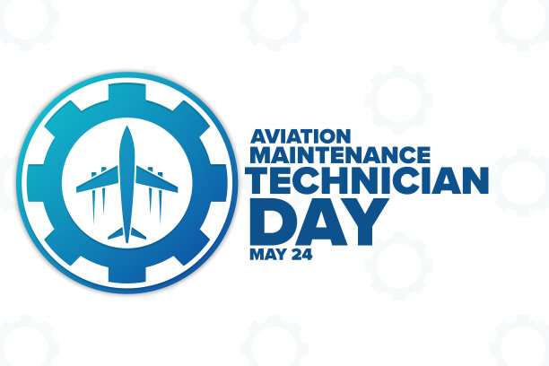 航空维修技术员日。5月24日。节日的概念。模板背景，横幅，卡片，与文字铭文海报。向量EPS10插图。图片下载