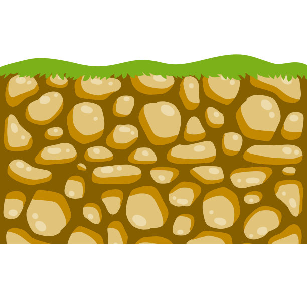 横断面地面切片孤立在白色上。夏天的风景图片下载