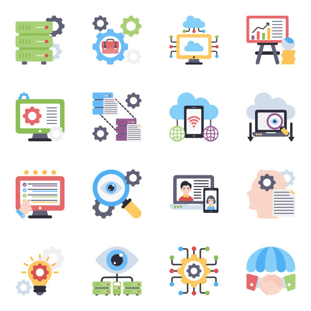 商业管理平面图标包图片下载