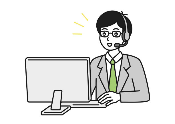 剪辑艺术形象的一个男性操作员回答一个问题，在客户支持。图片下载