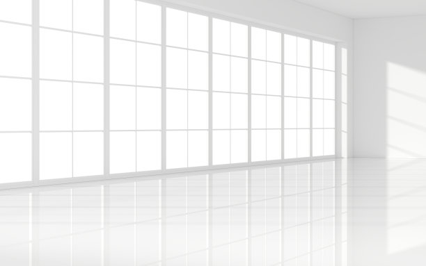 白色的空房间，3d渲染。图片下载