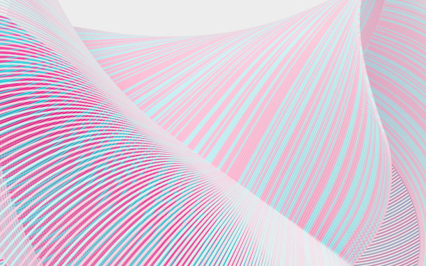 波浪线图案背景，曲线结构，三维渲染。图片下载