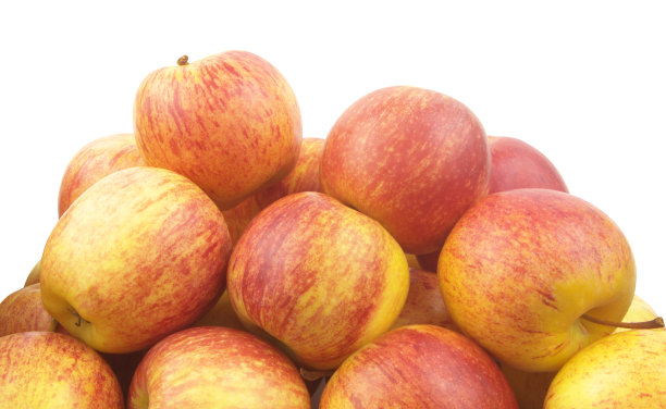 一堆苹果孤立在白色图片下载
