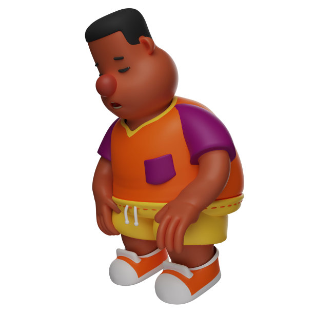 3D大男孩卡通插图睡觉的姿势图片下载