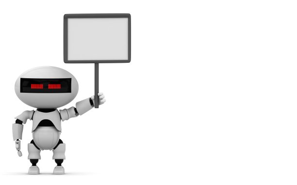 机器人3d渲染图在白色背景。Droid 3 d渲染。技术科学和未来背景。图片下载