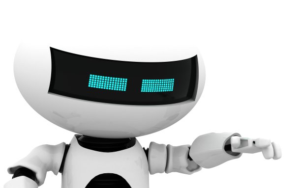 机器人3d渲染图在白色背景。Droid 3 d渲染。技术科学和未来背景。图片下载