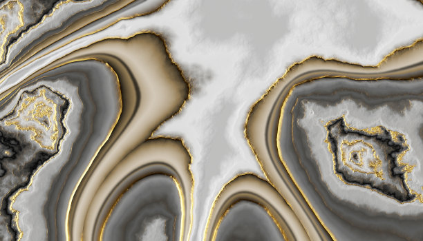 3d渲染，抽象灰色白色大理石背景与金色纹理，人造石纹理，现代墙纸图片下载