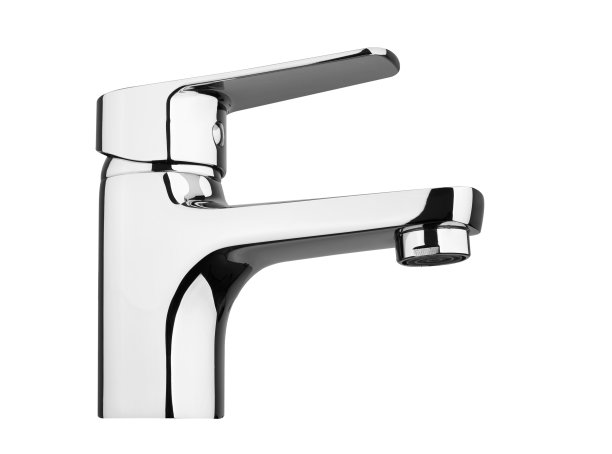 混合冷热水。现代浴室水龙头。浴室的水龙头图片下载