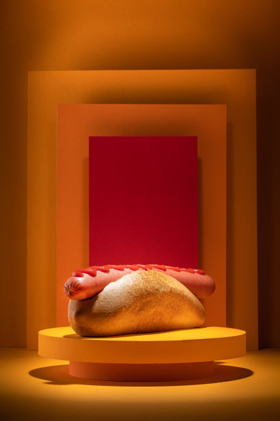 波普艺术风格的经典热狗图片下载