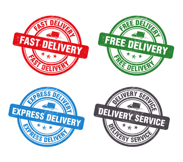 交付彩色垃圾邮票标志集图片下载