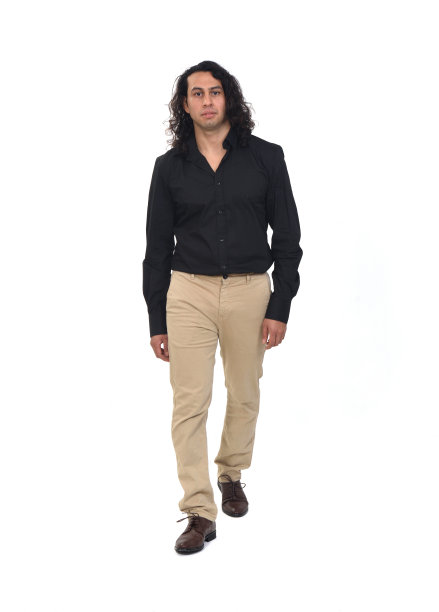 白色背景的男子肖像图片下载