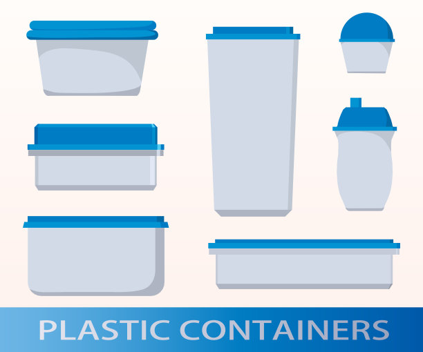 一套塑料容器。图片下载