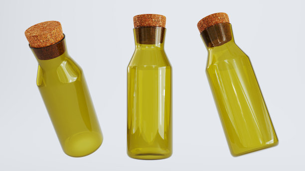 空的彩色玻璃瓶孤立在白色背景图片下载