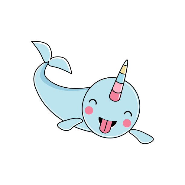 可爱的独角鲸-海中的独角兽图片下载