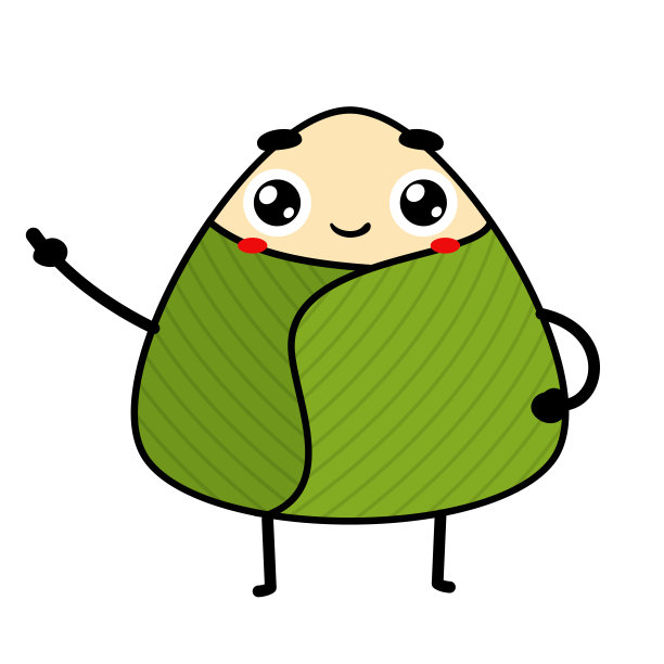 中国传统节日端午节龙粽子手绘插画图片下载