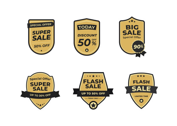 销售横幅模板设计。特价标签。超级折扣销售。Flash销售折扣。大型销售报价。大的销售。特殊的销售。折扣标签向量集图片下载