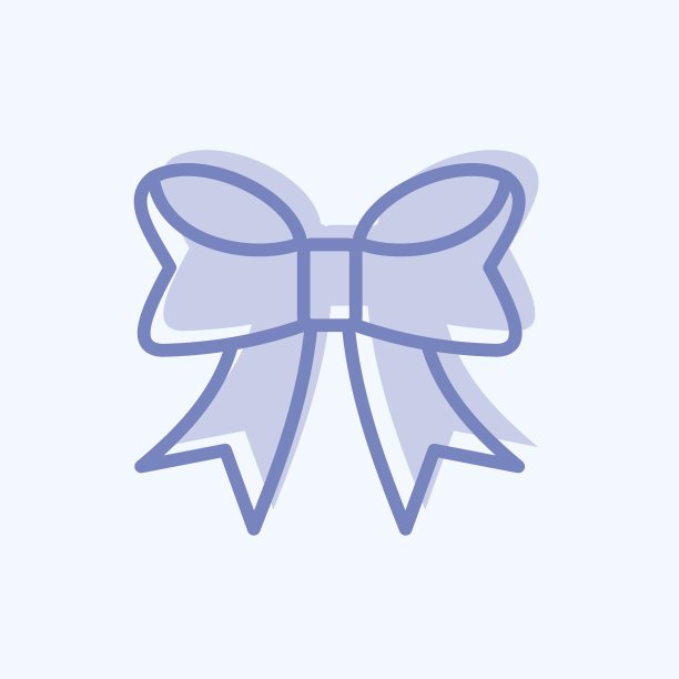 图标蝴蝶结。适合商业标志。两个音调的风格。简单的设计可编辑。设计模板向量。简单的符号说明图片下载