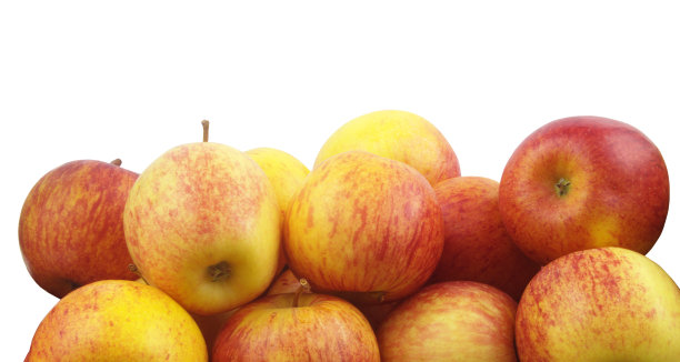成熟的苹果孤立在白色，为文本空间图片下载