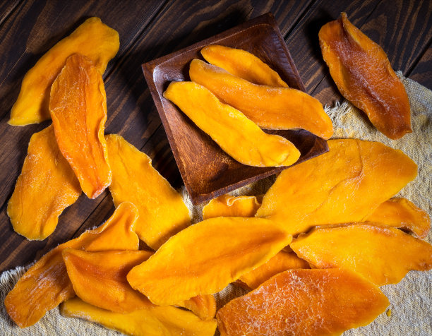 蜜饯芒果的俯视图图片下载