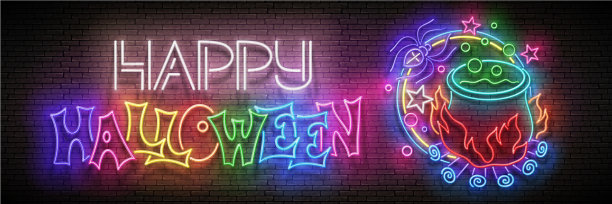 在万圣节贺卡上涂上药水图片下载