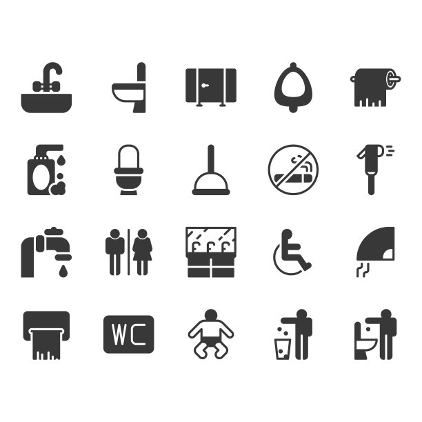 厕所图标设置图片下载