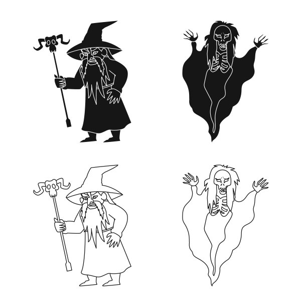 设计神秘和地狱符号的集合图片下载