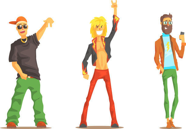 不同亚文化背景下的摇滚潮人图片下载