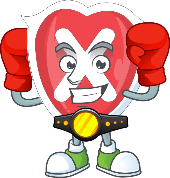 拳击标志十字盾牌用于细菌预防图片下载