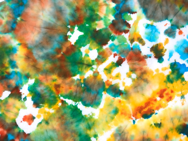 彩色扎染旗帜衬衫。纹理明亮扎染时尚纹理。彩色扎染重复图片下载