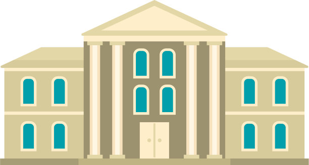 最高法院图标扁平风格图片下载