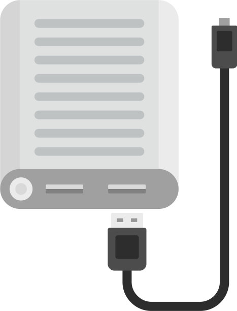 电源银行图标平坦的风格图片下载