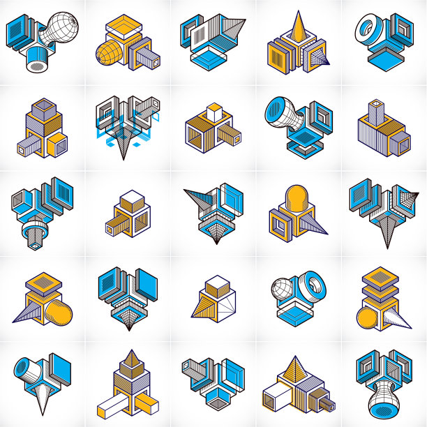 抽象结构设置尺寸设计图片下载