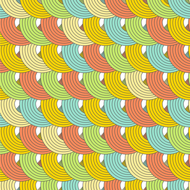 具有循环的抽象无缝图案图片下载