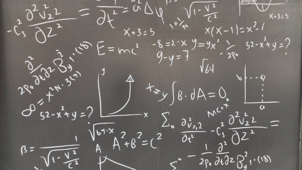 满是数学公式的墙图片下载