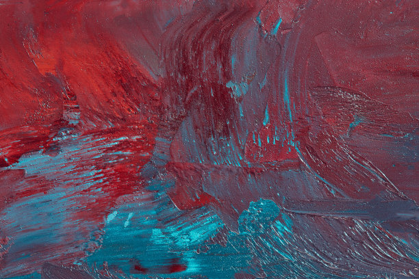 油质地仿-粉红色，橙色和蓝绿色背景图片下载