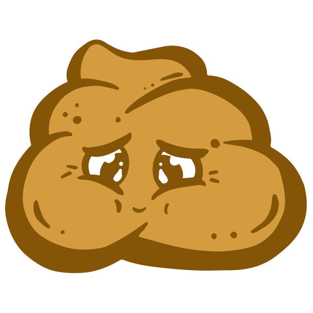 卡通人或狗的便便字符插图向量图片下载