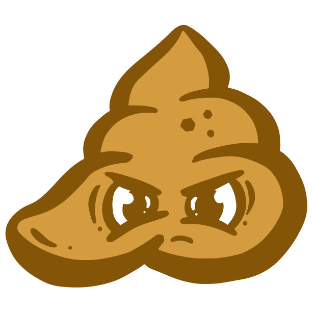 卡通人或狗的便便字符插图向量图片下载