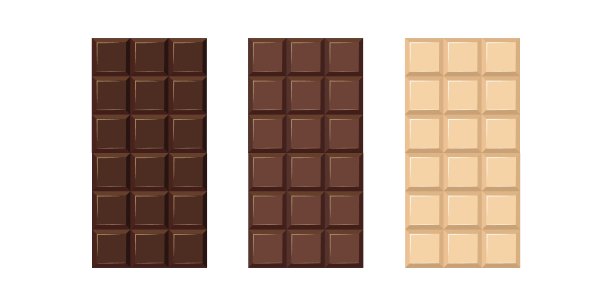 白巧克力棒-牛奶，白色和黑色。矢量插图包装空白或其他食品设计元素。图片下载
