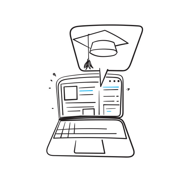 在线教育网站插图矢量孤立图片下载