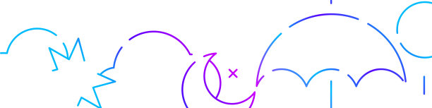 天气预报相关的横横幅或边框模板。平面梯度线向量插图孤立在白色图片下载