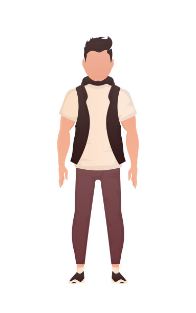 强壮的家伙在成长。孤立。卡通风格。图片下载