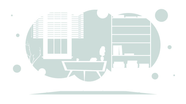 房间风格简单。你的场景背景。矢量插图。图片下载