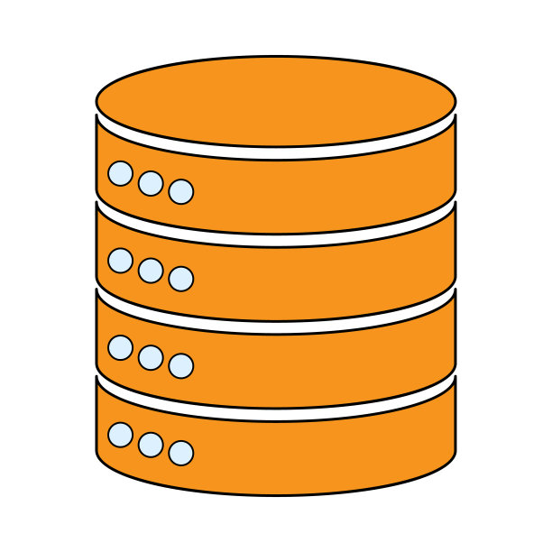 数据库存储图标，互联网网络服务器云数据符号，连接系统矢量图图片下载