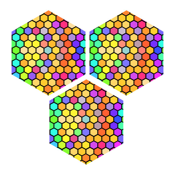色彩斑斓的六角形状图片下载