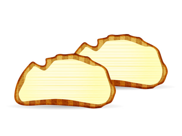 涂黄油的面包烤面包片图片下载