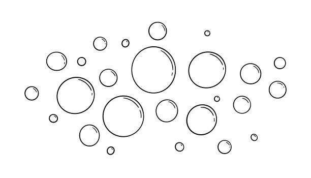 水泡沫涂鸦。手绘图片下载