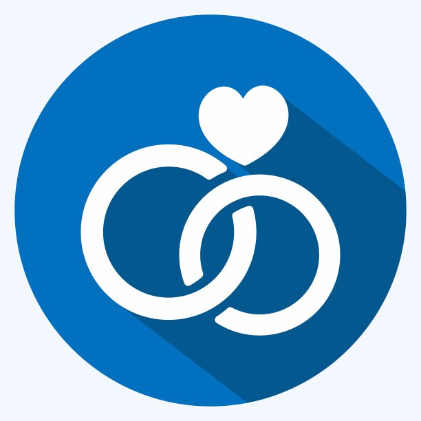 图标的婚礼拍的。适合艺术符号。长长的阴影风格。简单的设计可编辑。设计模板向量。简单的说明图片下载