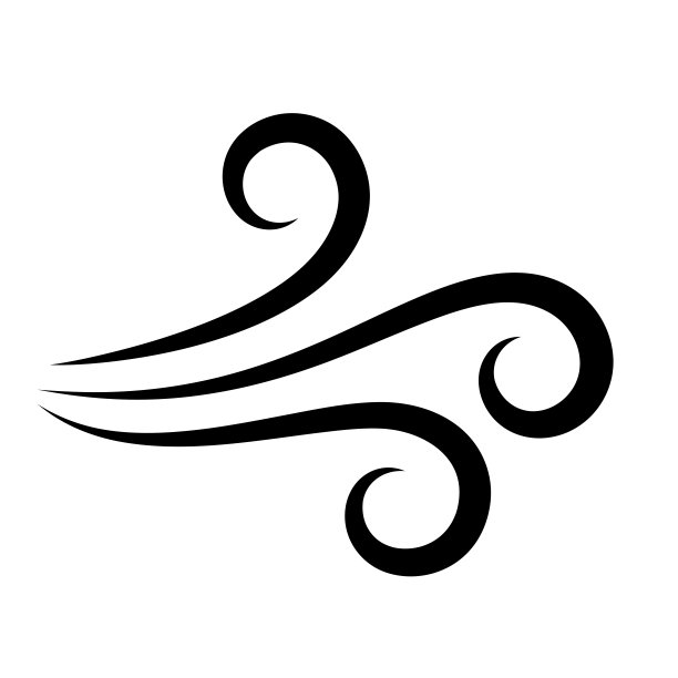 气流矢量图标，风符号图片下载