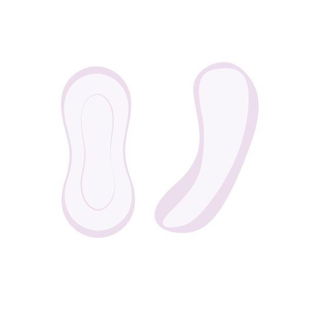 月经期间用的一次性衬垫。女性卫生项目。图片下载