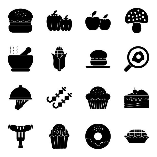 食物字形图标合集图片下载